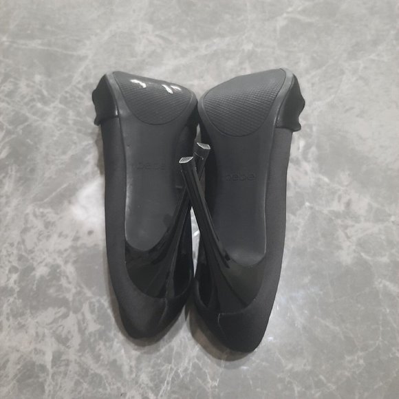 Bebe Peep Toe Elegant Knotted High Heels Womens Sz 9 - Picture 4 of 4